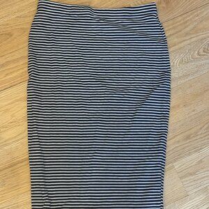 City Streets Black & White Striped Bodycon Skirt - Size M